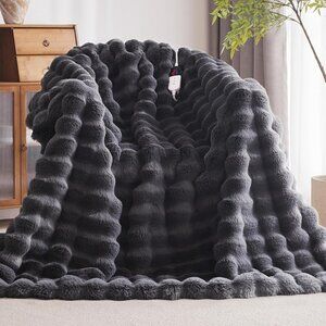 Heated Blanket Throw with 6 Hours Auto-Off 10 Heat Level, 62'' * 84'' Cozy Faux
